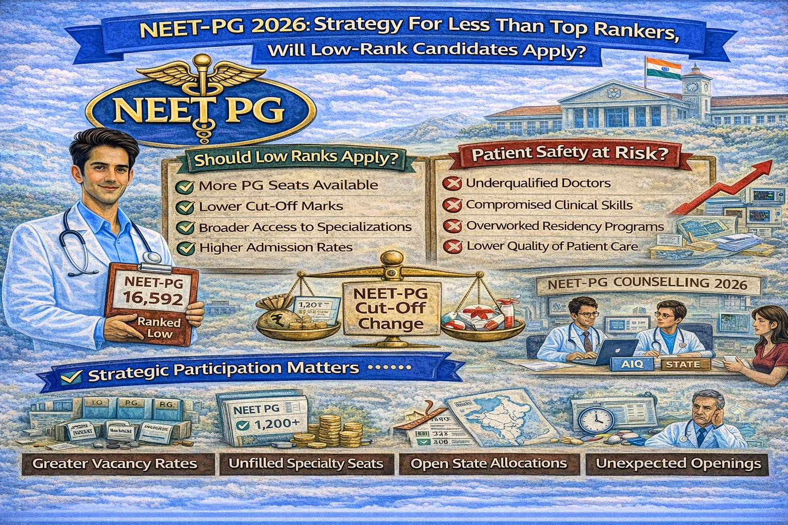 NEET-PG Counselling 2026: Strategy For Less Than Top Rankers, Will Low-Rank Candidates Apply?